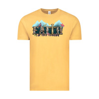 Vintage Mustard faith can move mountains cross Vintage Tee - NancyCooperArtShop