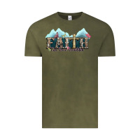 Vintage Olive faith can move mountains cross Vintage Tee - NancyCooperArtShop