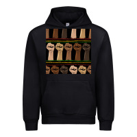 Black melanin rised fist seamless pattern Urban Hoodie - BundleAndBundleShop