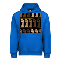 Cobalt melanin rised fist seamless pattern Urban Hoodie - BundleAndBundleShop
