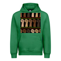Emerald melanin rised fist seamless pattern Urban Hoodie - BundleAndBundleShop