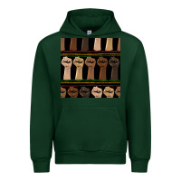 Forest Green melanin rised fist seamless pattern Urban Hoodie - BundleAndBundleShop
