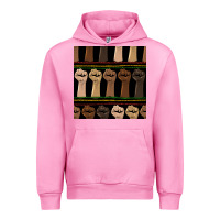 Fuchsia Pink melanin rised fist seamless pattern Urban Hoodie - BundleAndBundleShop