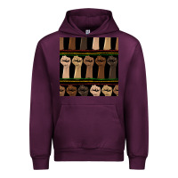 Mauve Wine melanin rised fist seamless pattern Urban Hoodie - BundleAndBundleShop