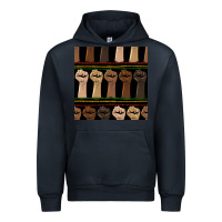 Navy melanin rised fist seamless pattern Urban Hoodie - BundleAndBundleShop