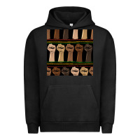 Pigment Black melanin rised fist seamless pattern Urban Hoodie - BundleAndBundleShop