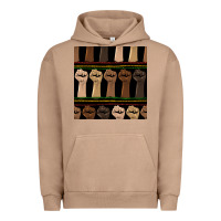 Pigment Burro melanin rised fist seamless pattern Urban Hoodie - BundleAndBundleShop
