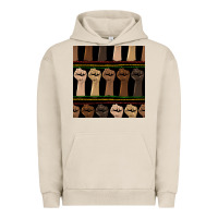 Pigment French Oak melanin rised fist seamless pattern Urban Hoodie - BundleAndBundleShop
