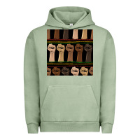 Pigment Oil Green melanin rised fist seamless pattern Urban Hoodie - BundleAndBundleShop