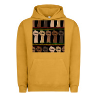 Pigment Peanut Butter melanin rised fist seamless pattern Urban Hoodie - BundleAndBundleShop