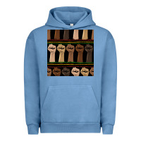 Pigment Pebble Blue melanin rised fist seamless pattern Urban Hoodie - BundleAndBundleShop