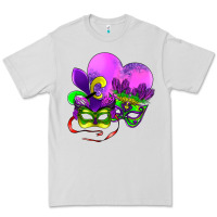 Dove Grey mardi gras heart and mask Premium Tee - AdoDesignShop