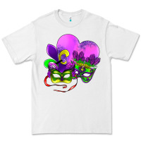 White mardi gras heart and mask Premium Tee - AdoDesignShop
