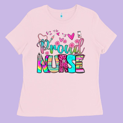 Proud Nurse Ladies Tee Designed By Bundleandbundleshop