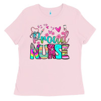 Bubblegum Pink proud nurse Ladies Tee - BundleAndBundleShop
