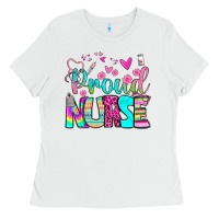 White proud nurse Ladies Tee - BundleAndBundleShop