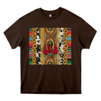 Chocolate Brown lady of Guadalupe Heavy Core Tee - Jasminsmagicworld