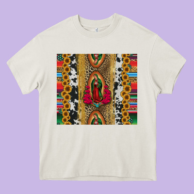 Lady Of Guadalupe Heavy Core Tee Designed By Jasminsmagicworld