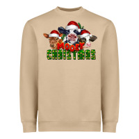 Mushroom Mooey Christmas Cows Heavyweight Sweatshirt - LillyAllenDesigns