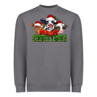 Storm Mooey Christmas Cows Heavyweight Sweatshirt - LillyAllenDesigns