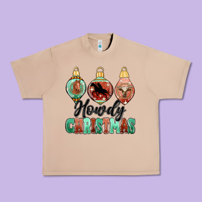 Howdy Christmas Urban Heavy Tee Designed By Maliassmallbusiness
