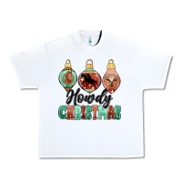 White howdy christmas Urban Heavy Tee - MaliasSmallBusiness