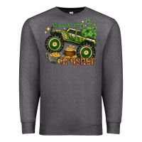 Charcoal Heather shamrock crusher st. patrick's day Premium Sweatshirt - HowdyJamesFarm