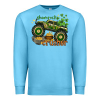 Ocean Blue shamrock crusher st. patrick's day Premium Sweatshirt - HowdyJamesFarm
