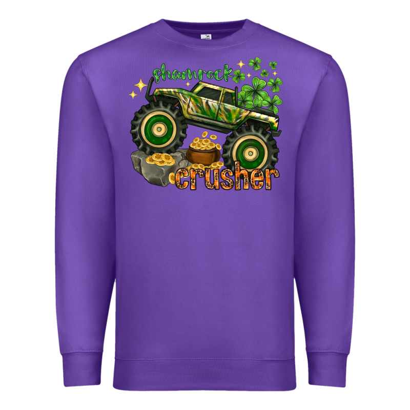Shamrock Crusher St. Patrick's Day Premium Sweatshirt by HowdyJamesFarm | Teevron