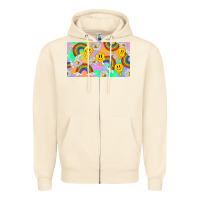 Sandshell smile faces and rainbow and daisys Zipper Hoodie - TumblerDesignByShophia