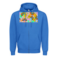 True Royal smile faces and rainbow and daisys Zipper Hoodie - TumblerDesignByShophia
