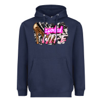 Navy Spoiled wife Mother's Day Heavyweight Hoodie - HowdyJamesFarm