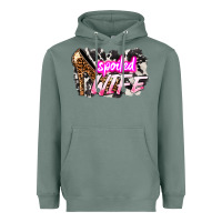 Sage Spoiled wife Mother's Day Heavyweight Hoodie - HowdyJamesFarm