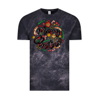 Cloud Black merry christmas Vintage Tee - MaliasSmallBusiness