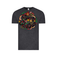 Vintage Black merry christmas Vintage Tee - MaliasSmallBusiness