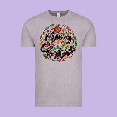 Merry Christmas Vintage Tee Designed By Maliassmallbusiness