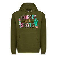 Army Green nurses call the shots Premium Hoodie - CowGirlArtShop
