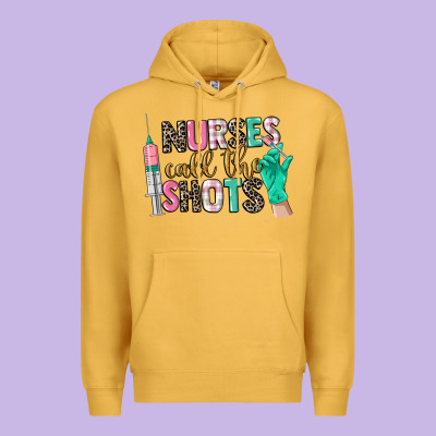 Nurses Call The Shots Premium Hoodie Designed By Cowgirlartshop