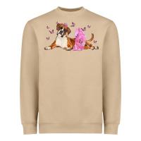Mushroom boxer dog with tutu Heavyweight Sweatshirt - LillyAllenDesigns