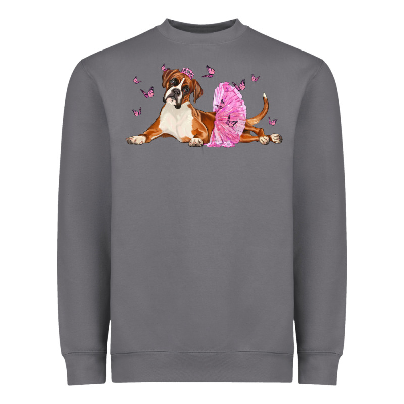 Boxer Dog With Tutu Heavyweight Sweatshirt by LillyAllenDesigns | Teevron