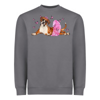 Storm boxer dog with tutu Heavyweight Sweatshirt - LillyAllenDesigns