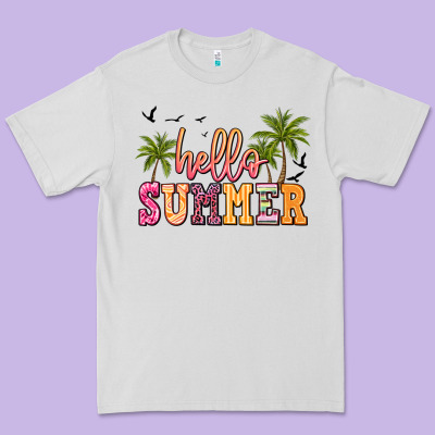 Hello Summer Premium Tee Designed By Jahusdesignshop