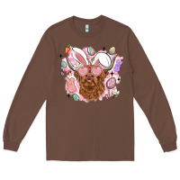 Chestnut highland heifer easter Long Sleeve Tee - LillyAllenDesigns
