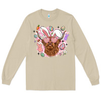 Mushroom highland heifer easter Long Sleeve Tee - LillyAllenDesigns