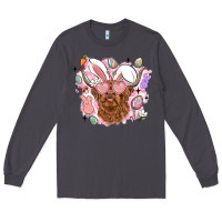 Smoke highland heifer easter Long Sleeve Tee - LillyAllenDesigns