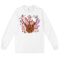 White highland heifer easter Long Sleeve Tee - LillyAllenDesigns
