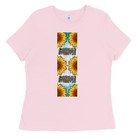 Bubblegum Pink mimi sunflower leopard  pen wrap Ladies Tee - Artiststas