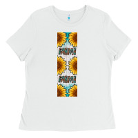 White mimi sunflower leopard  pen wrap Ladies Tee - Artiststas