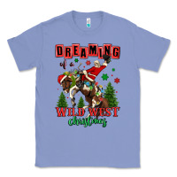 Colony Blue dreaming of a wild west christmas cowboy santa Classic Tee - MaliasSmallBusiness