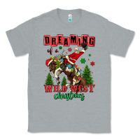 Heather Grey dreaming of a wild west christmas cowboy santa Classic Tee - MaliasSmallBusiness